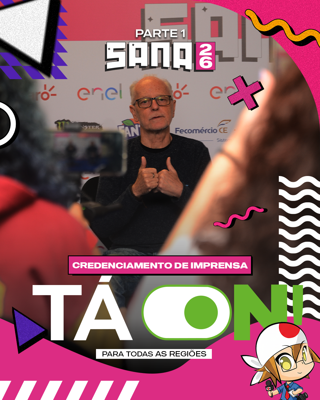 PRESS START! 🔴 O Credenciamento de Imprensa do Sana TÁ ON!